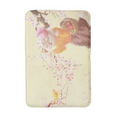 Katze mit Blume-Körbe singen Badematte (Vorderseite Vertikal)