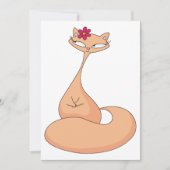 Katze mit Blume Niedlich Kawaii Kitty Einladung (Vorderseite)