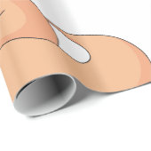 Katze mit Blume Niedlich Kawaii Kitty Geschenkpapier (Rolleneckpunkt)