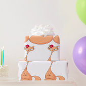 Katze mit Blume Niedlich Kawaii Kitty Geschenkpapier