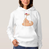 Katze mit Blume Niedlich Kawaii Kitty Hoodie (Vorderseite)