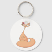 Katze mit Blume Niedlich Kawaii Kitty Schlüsselanhänger (Vorderseite)