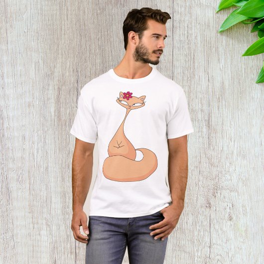 Katze mit Blume Niedlich Kawaii Kitty T-Shirt