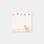 Katze mit Blume Post-it Klebezettel (Vorderseite)