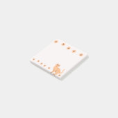 Katze mit Blume Post-it Klebezettel (angewinkelt)