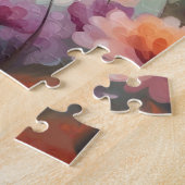 Katze mit Blume und Schmetterlingen Katze 701 Puzzle (Seite)