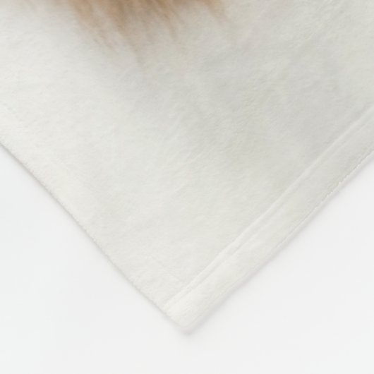 Katze mit Blumen-Hut Fleecedecke (Ecke)