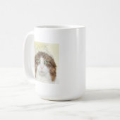 Katze mit Blumen-Hut Kaffeetasse (Vorderseite Links)