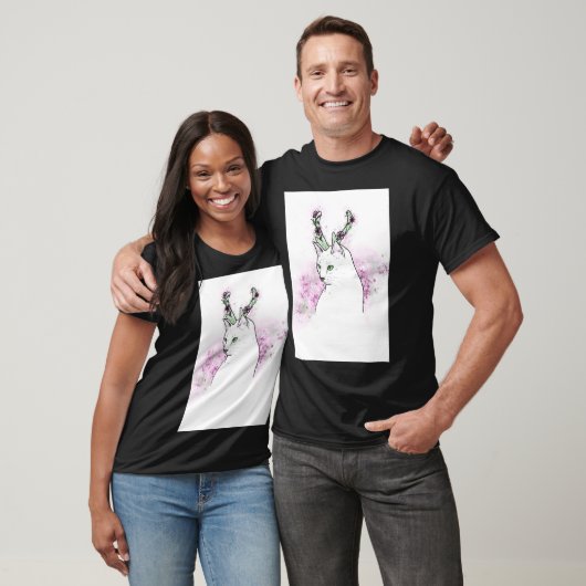 Katze mit Blumenschildern (Farbversion) Classic T T-Shirt (Unisex)