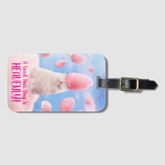 Katze mit Bonbons Gepäckanhänger (Vorderseite (Horizontal))