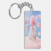 Katze mit Bonbons Schlüsselanhänger (Vorderseite links)