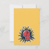 Katze mit Boxhandschuhen (Rückseite)