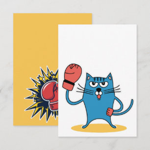 Katze mit Boxhandschuhen