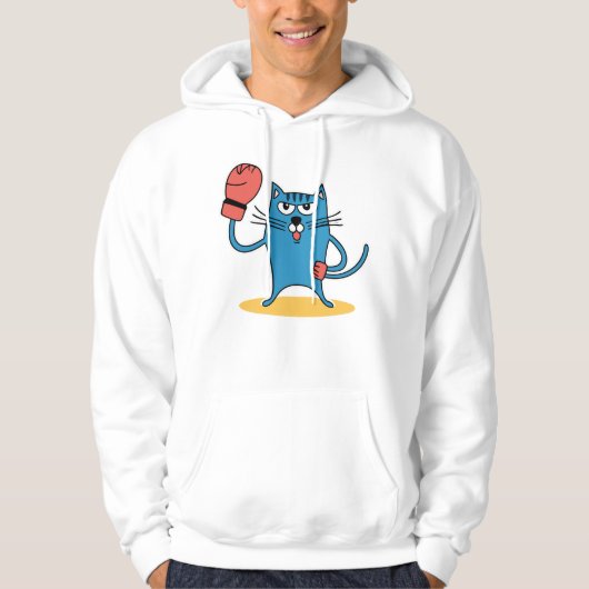 Katze mit Boxhandschuhen Hoodie (Vorderseite)