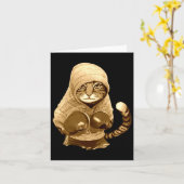 Katze mit Boxhandschuhen Karte (Gelbe Blume)