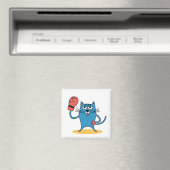 Katze mit Boxhandschuhen Magnet (In Situ (Geschirrspüler))