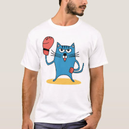 Katze mit Boxhandschuhen T-Shirt