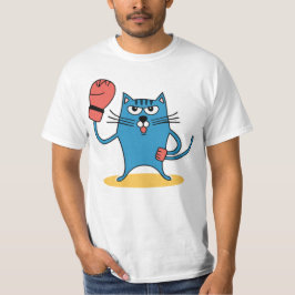 Katze mit Boxhandschuhen T-Shirt