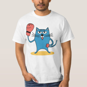 Katze mit Boxhandschuhen T-Shirt