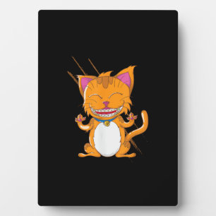 Katze mit Brammen Fotoplatte