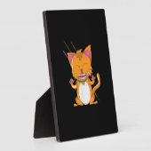 Katze mit Brammen Fotoplatte (Seite)