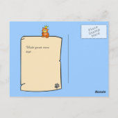 Katze mit Brief - Postkarte (Rückseite)