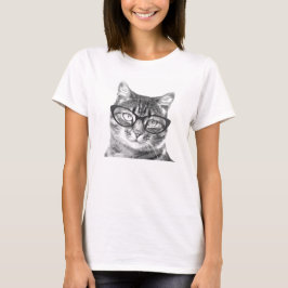 Katze mit Brille an Shirts für Frauen