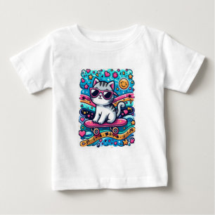 Katze mit Brille Baby T-shirt