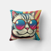 Katze mit Brille Kissen (Rückseite)