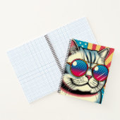 Katze mit Brille Notizblock (Innenseite)