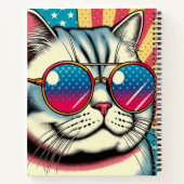 Katze mit Brille Notizblock (Rückseite)