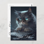 Katze mit Brille. Postkarte (Vorne/Hinten)