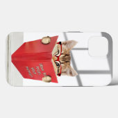 Katze mit Brille und Rotes Buch Case-Mate iPhone Hülle (Rückseite (Horizontal))