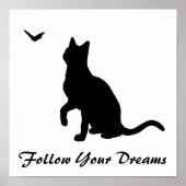 Katze mit Butterfly-Plakat Poster (Vorne)