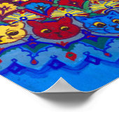 Katze mit Cat Necklace von Louis Wain Poster (Ecke)