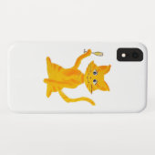 Katze mit Champagner Case-Mate iPhone Hülle (Rückseite (Horizontal))