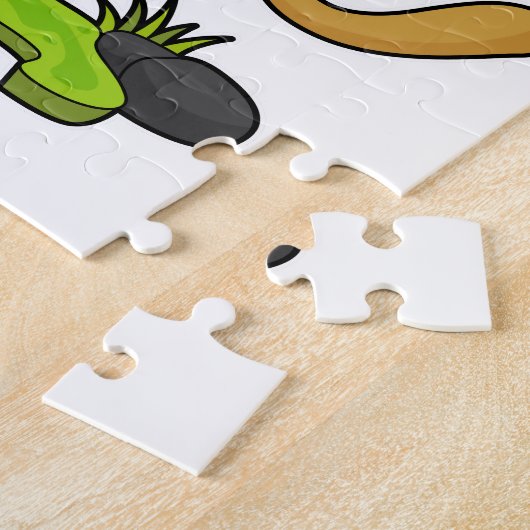 Katze mit Choker beim Laufen Puzzle (Seite)