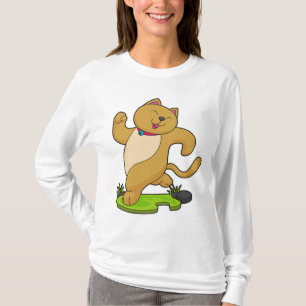 Katze mit Choker beim Laufen T-Shirt