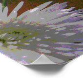 Katze mit Chrysanthemen Kunstdruck Poster (Ecke)