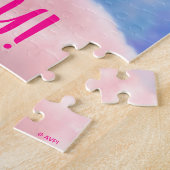 Katze mit Cotton Candy Hair Puzzle (Seite)