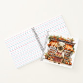 Katze mit Cupcake für Bäckerei Erntedank Notizblock (Innenseite)