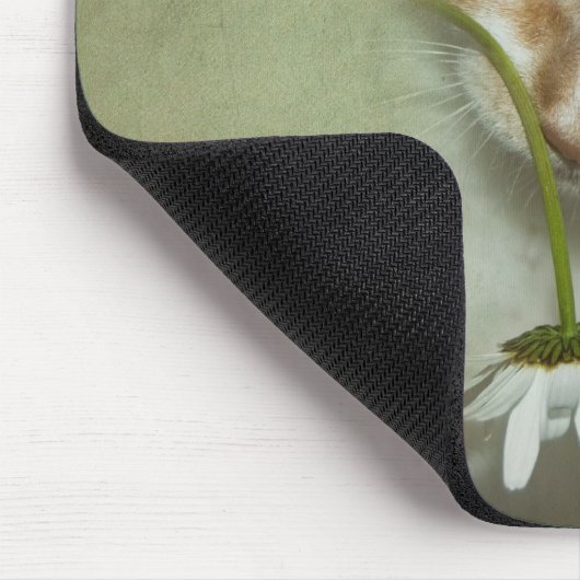 Katze mit Daisy Mousepad (Ecke)