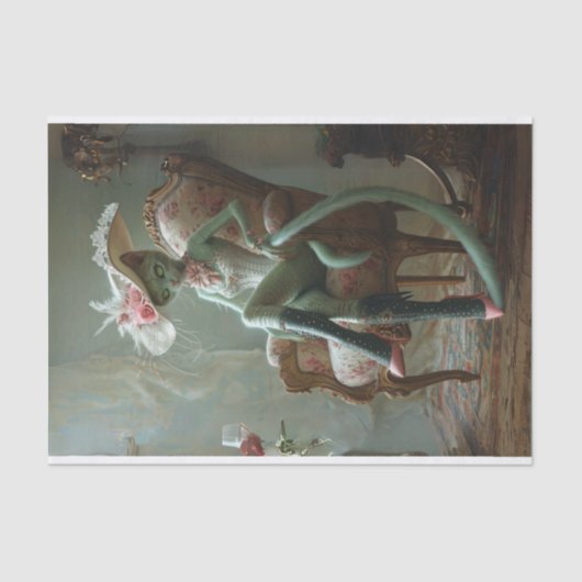 Katze mit dem Namen Adaline Seidenpapier (Vorderseite)