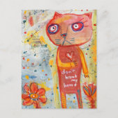 Katze mit dem Zauberherz Postkarte (Vorderseite)