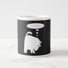Katze mit Denker-Motiv Spezial-Tasse Jumbo-Tasse