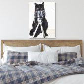 Katze mit der Kamera Leinwanddruck (Insitu (Schlafzimmer))