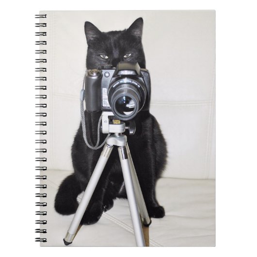 Katze mit der Kamera Notizblock (Vorderseite)