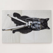 Katze mit der Kamera Puzzle (Horizontal)