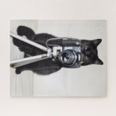Katze mit der Kamera Puzzle (Horizontal)
