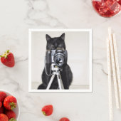 Katze mit der Kamera Serviette (Beispiel)